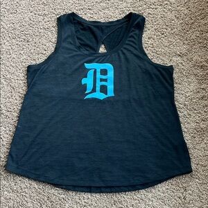 Detroit Tigers Evoshield Women's Black Tank Top with Blue Logo Size XL